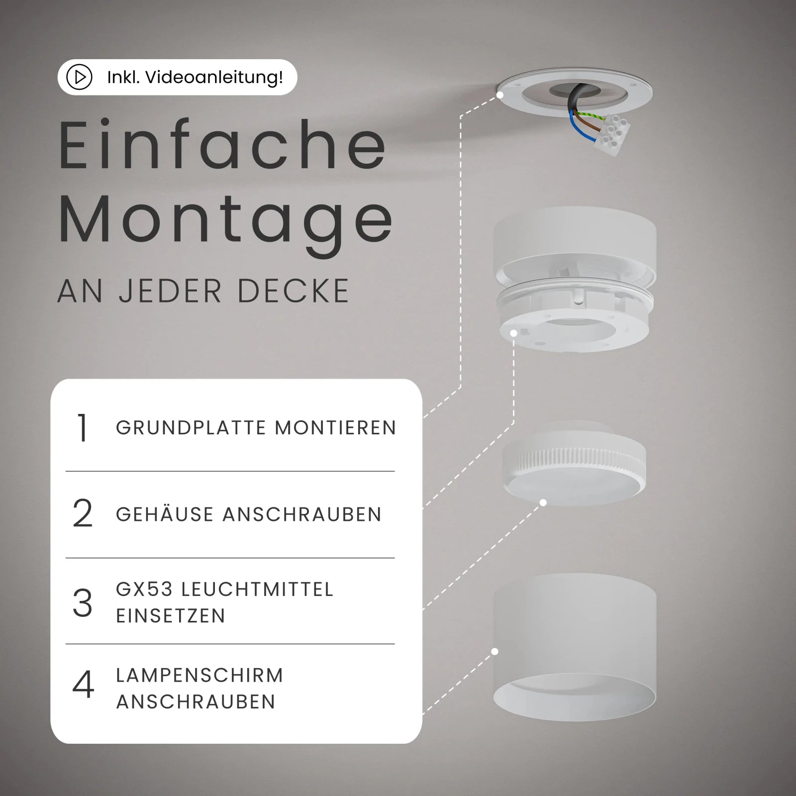 Aufbauspot VARA, GX53 - MATO