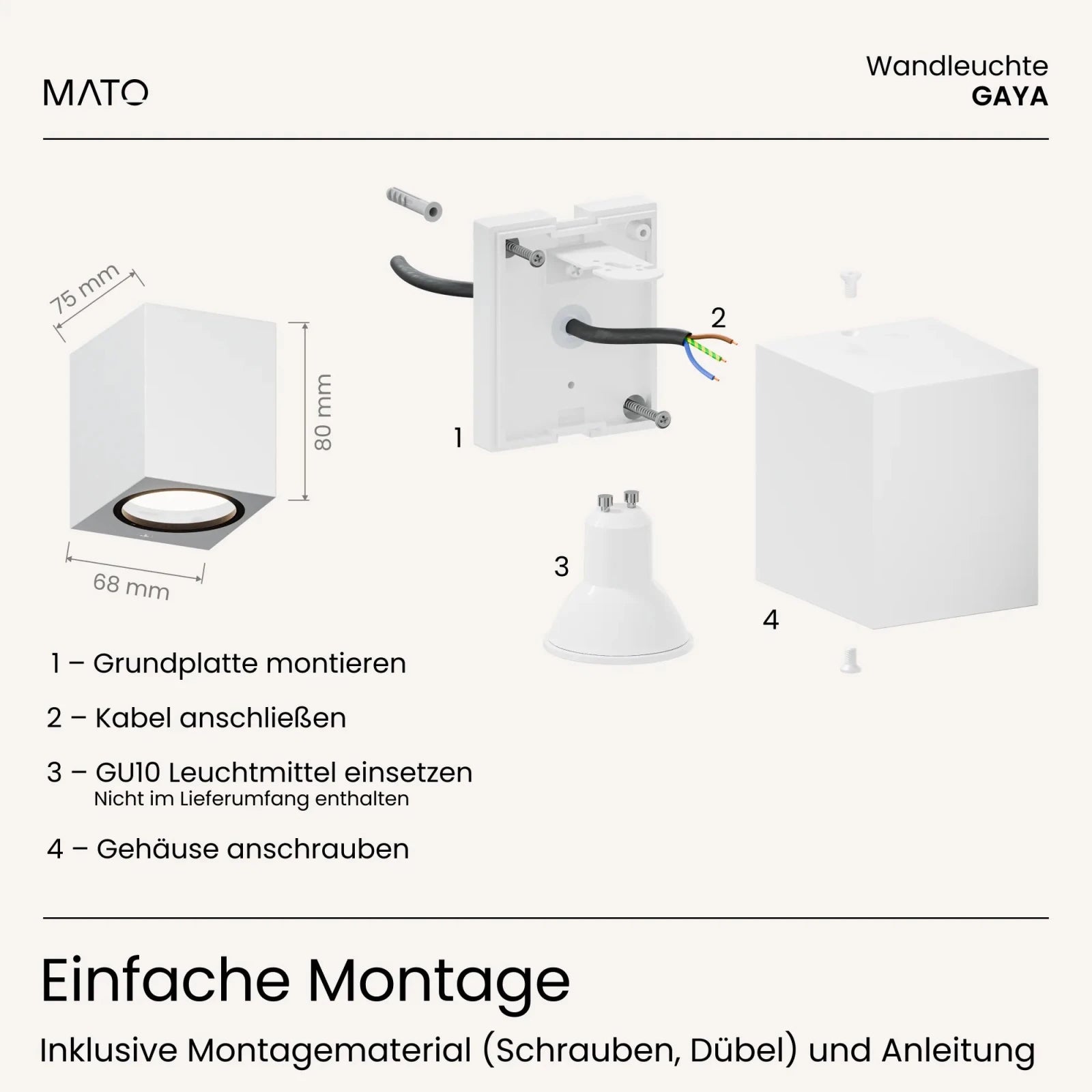 Wandleuchte GAYA - MATO