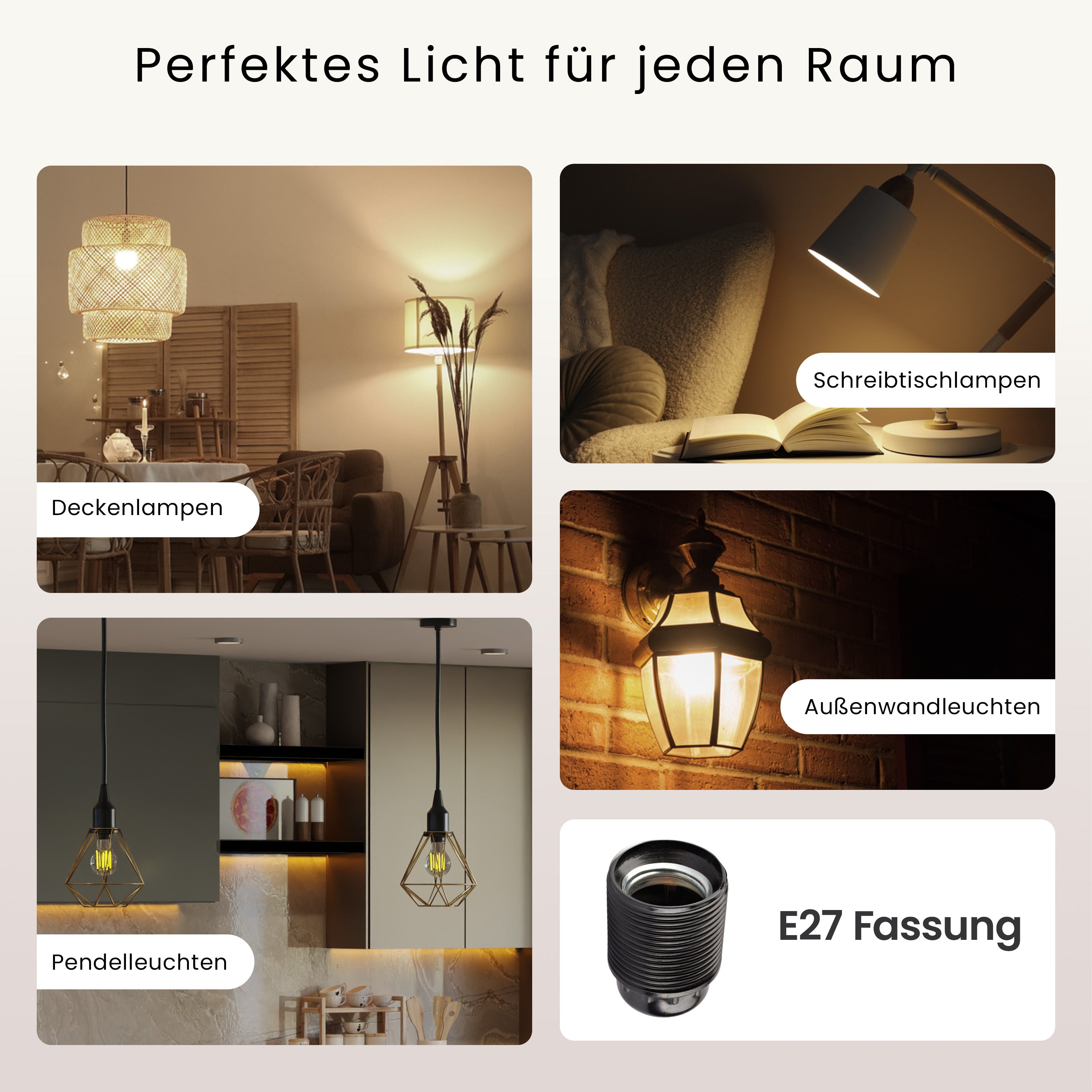 E27 LED Filament Glühbirne 4,2W