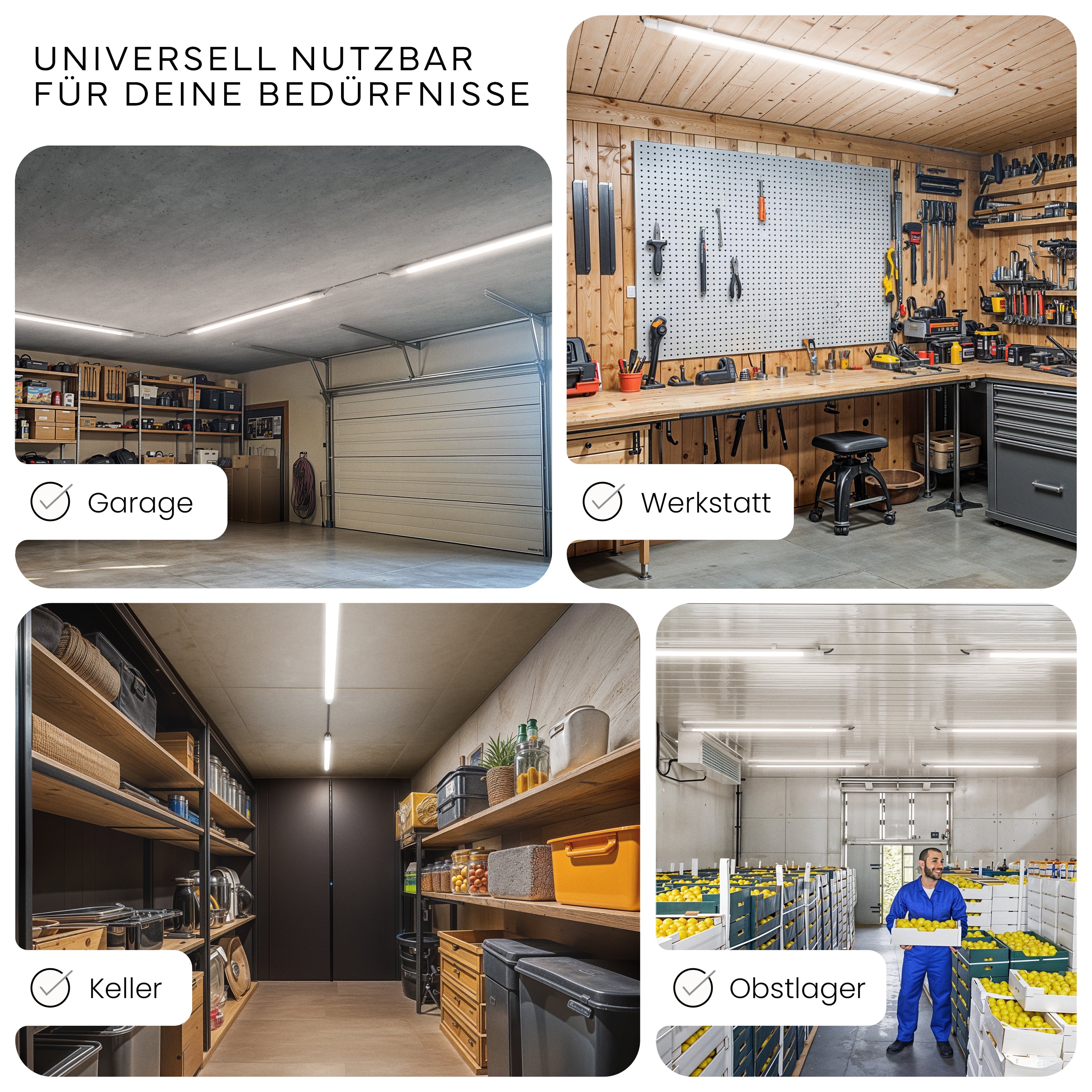 LED Feuchtraumleuchte SLIM, 150cm