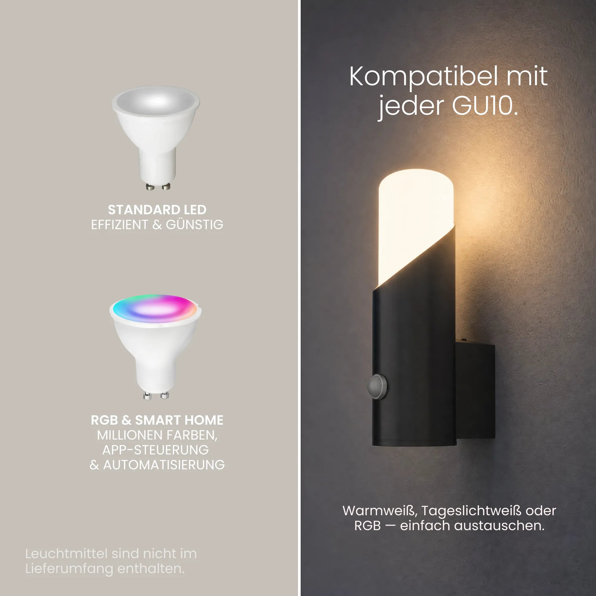 Wandleuchte LIVOR mit Sensor