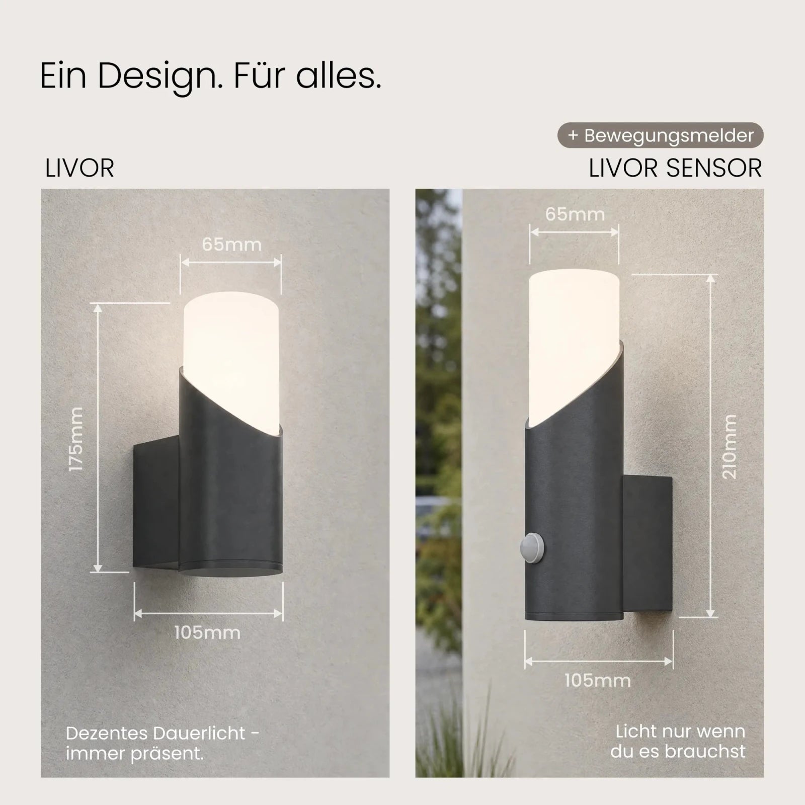 Wandleuchte LIVOR mit Sensor - MATO