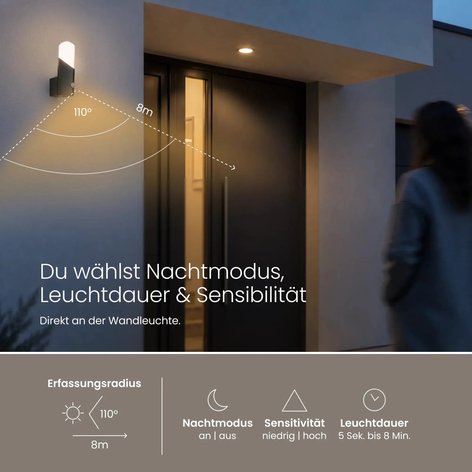 Wandleuchte LIVOR mit Sensor - MATO