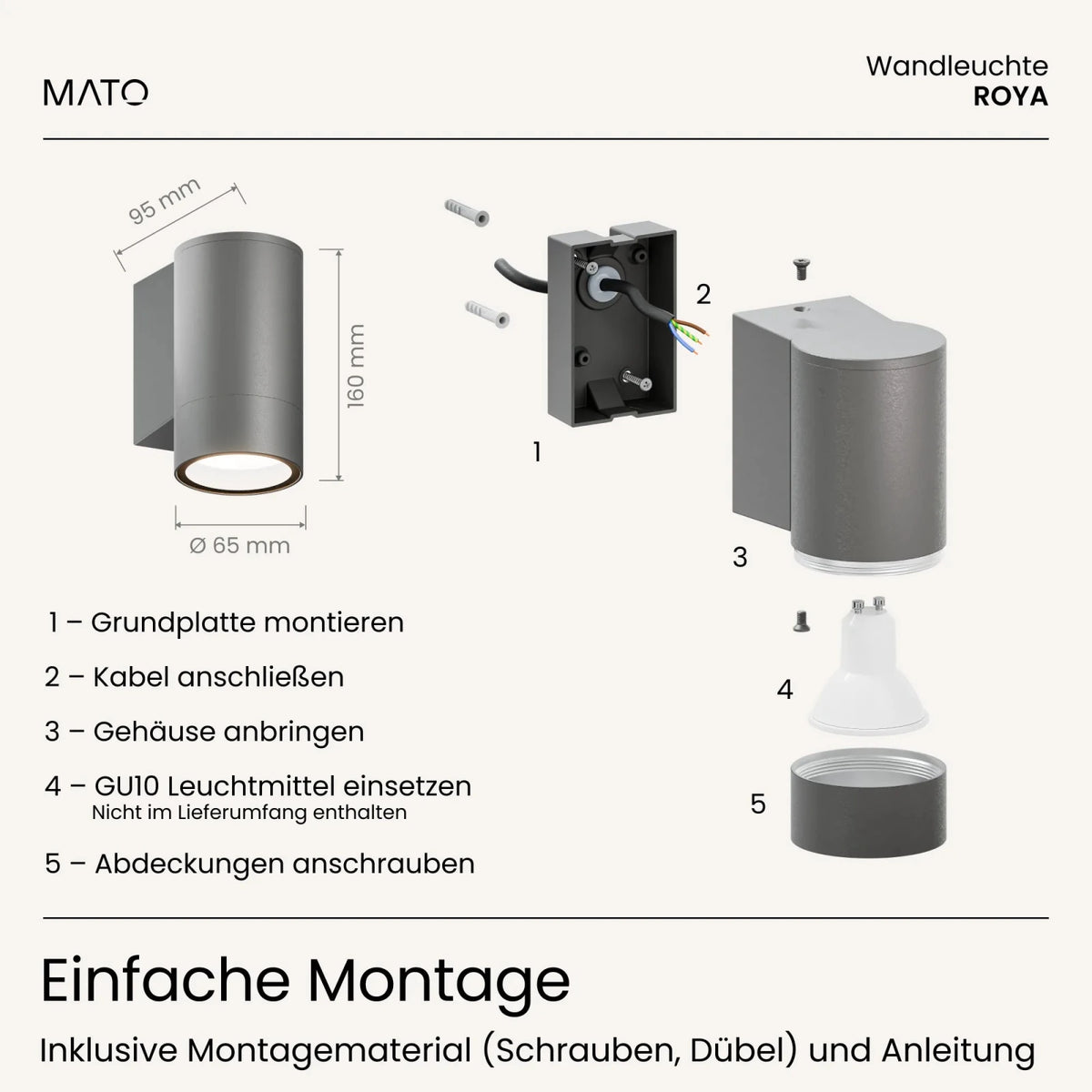 Wandleuchte ROYA - MATO