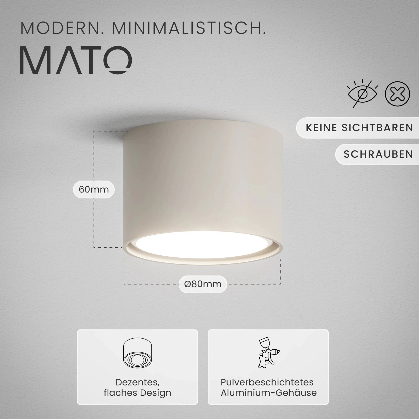 Aufbauspot EVA, GX53 - MATO
