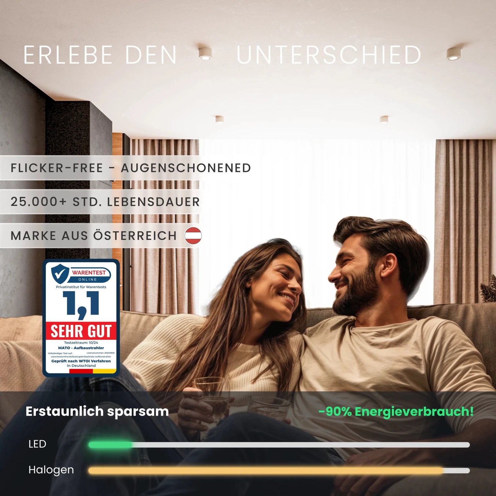 Aufbauspot OVA, ohne Leuchtmittel - MATO