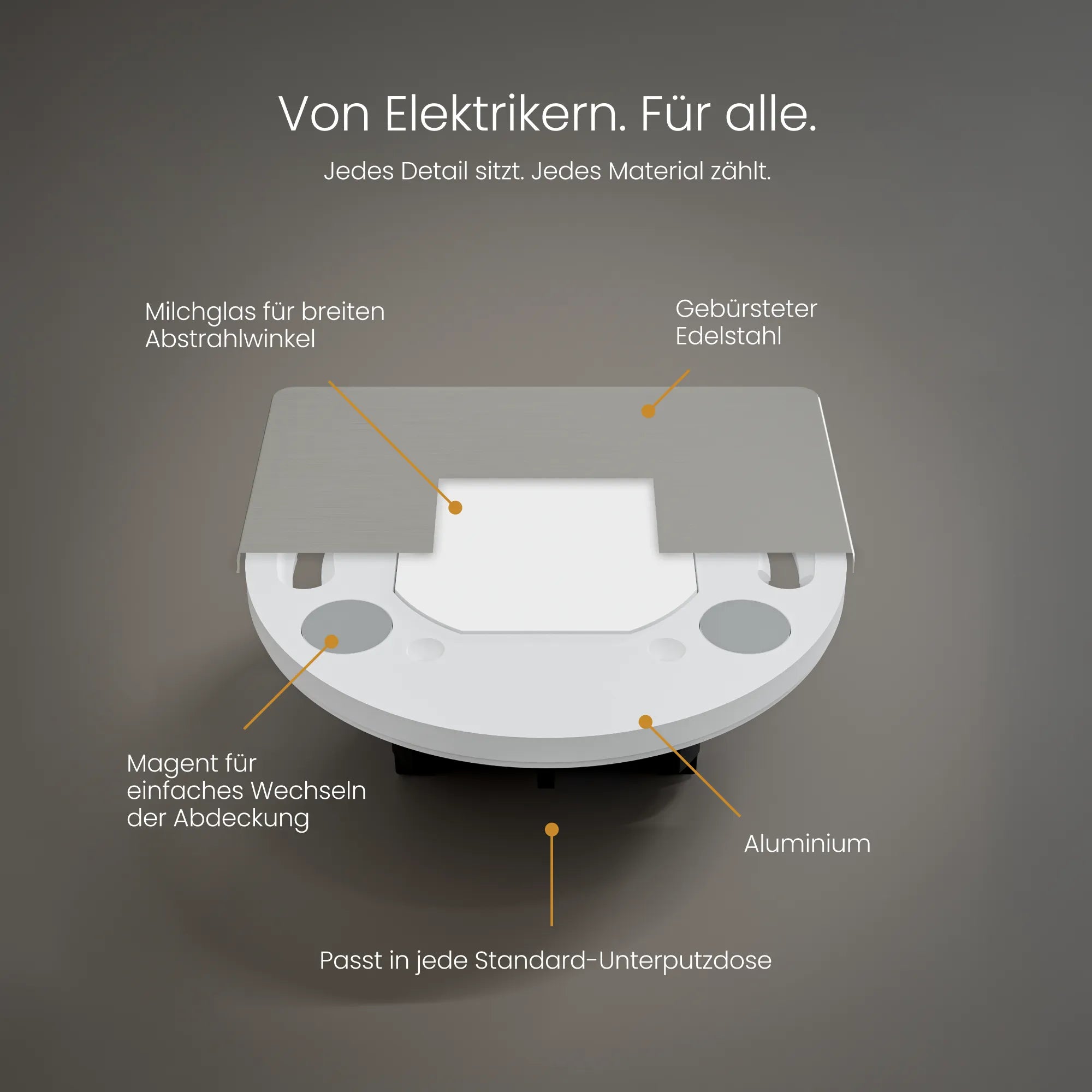 Treppenleuchte MODU, eckig