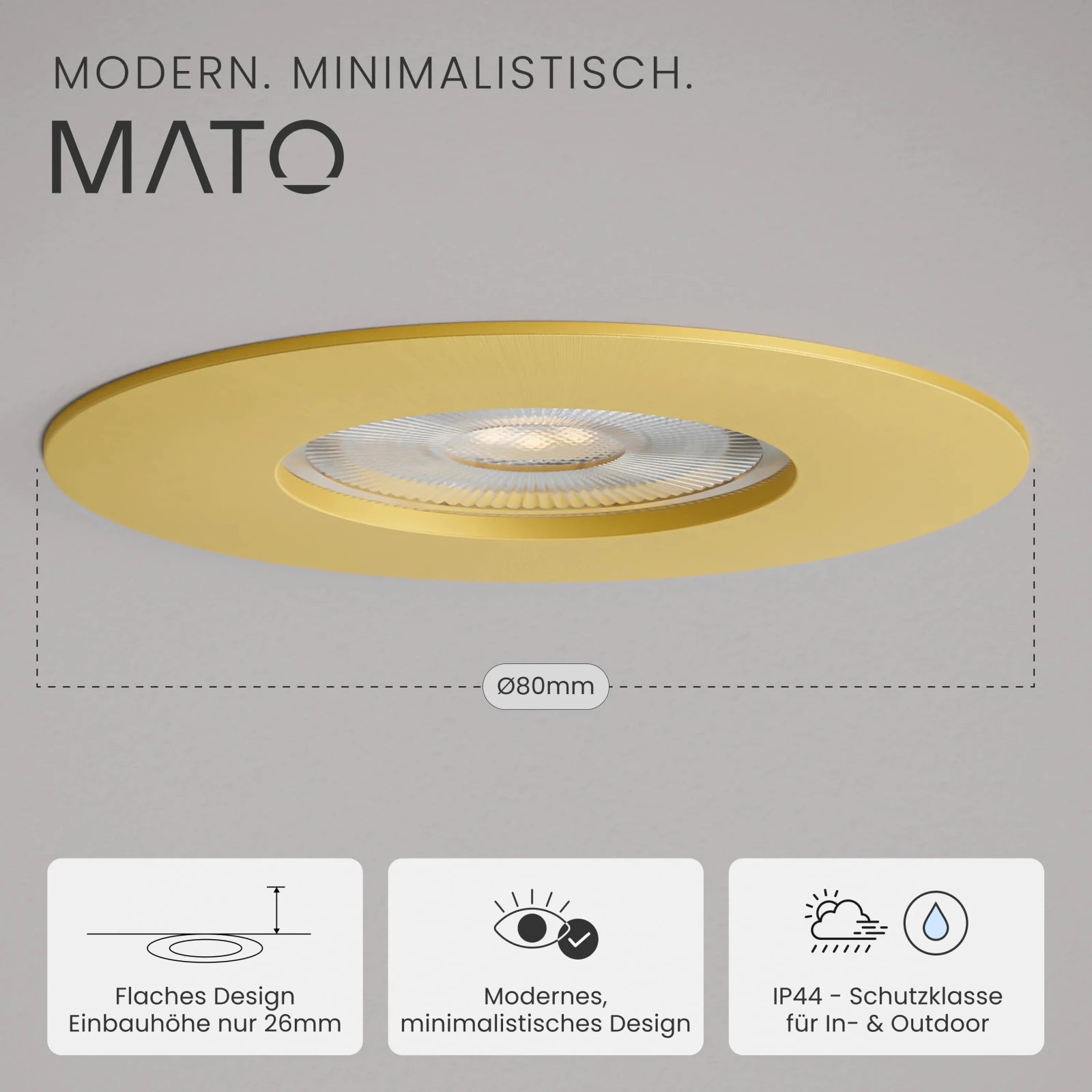 Einbaustrahler NUA, ohne Leuchtmittel - MATO