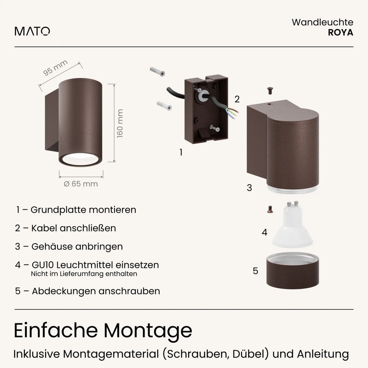 Wandleuchte ROYA - MATO