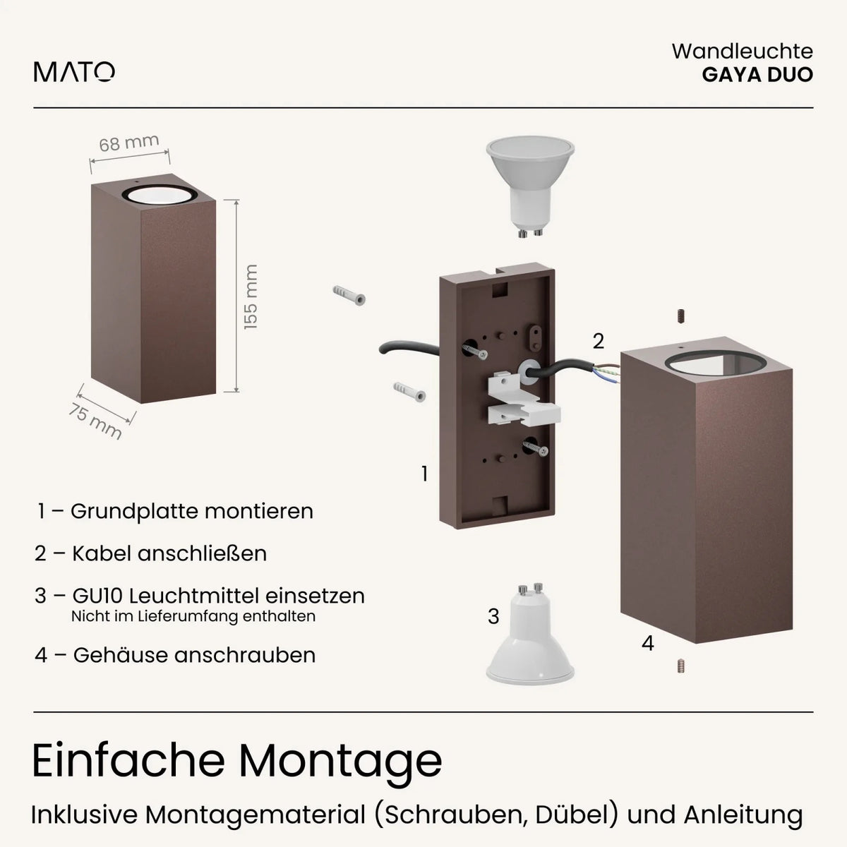 Wandleuchte GAYA DUO - MATO