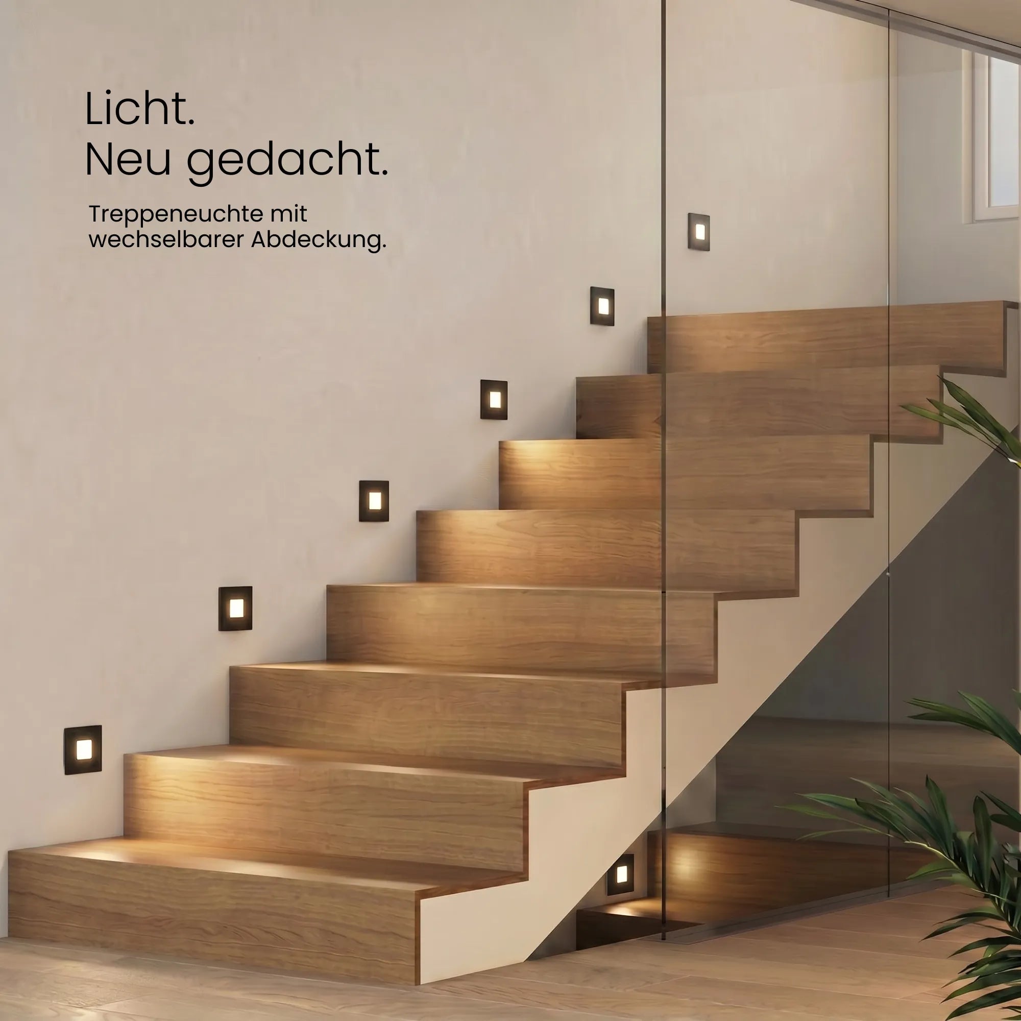 Treppenleuchte MODU, eckig