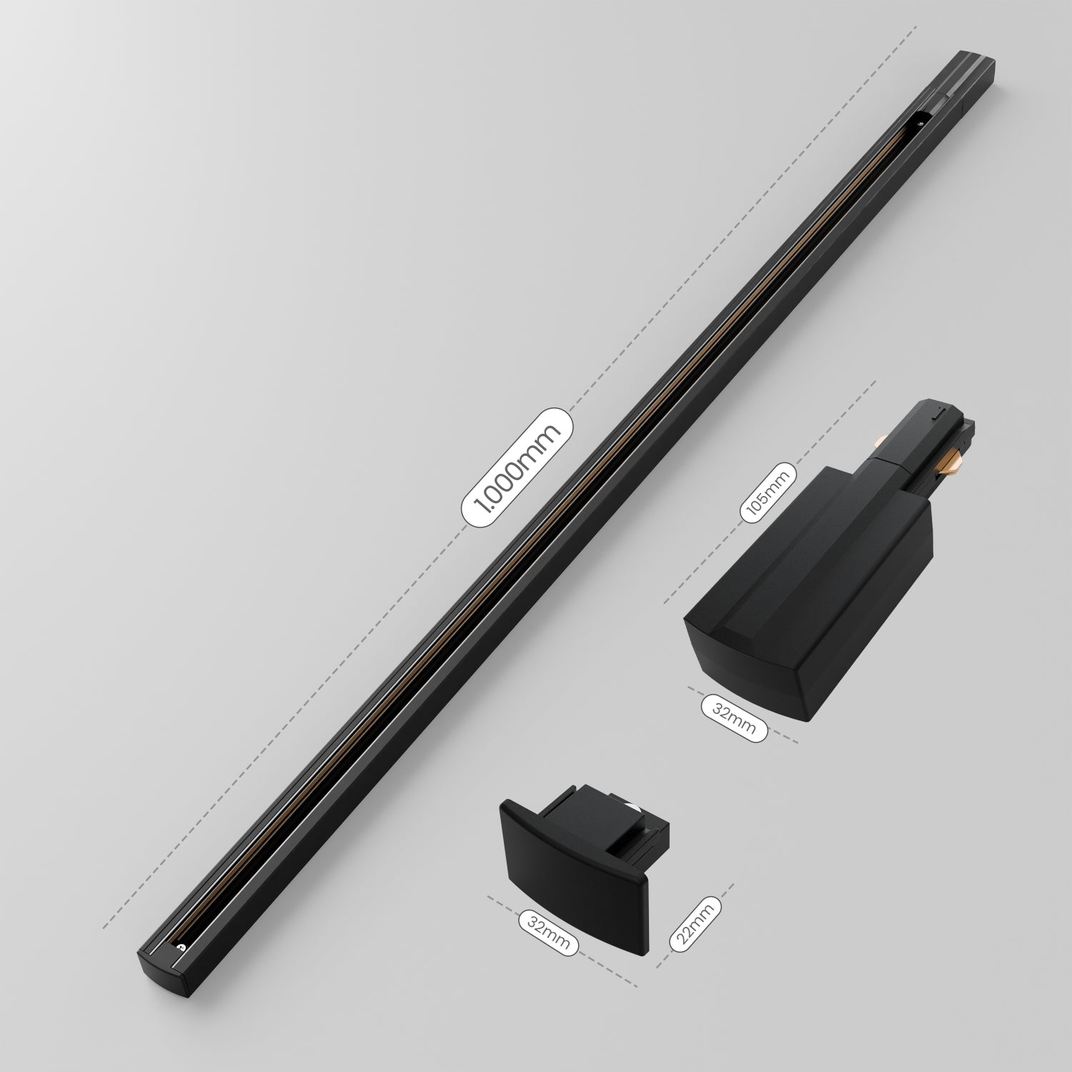 Stromschienen Set 1m