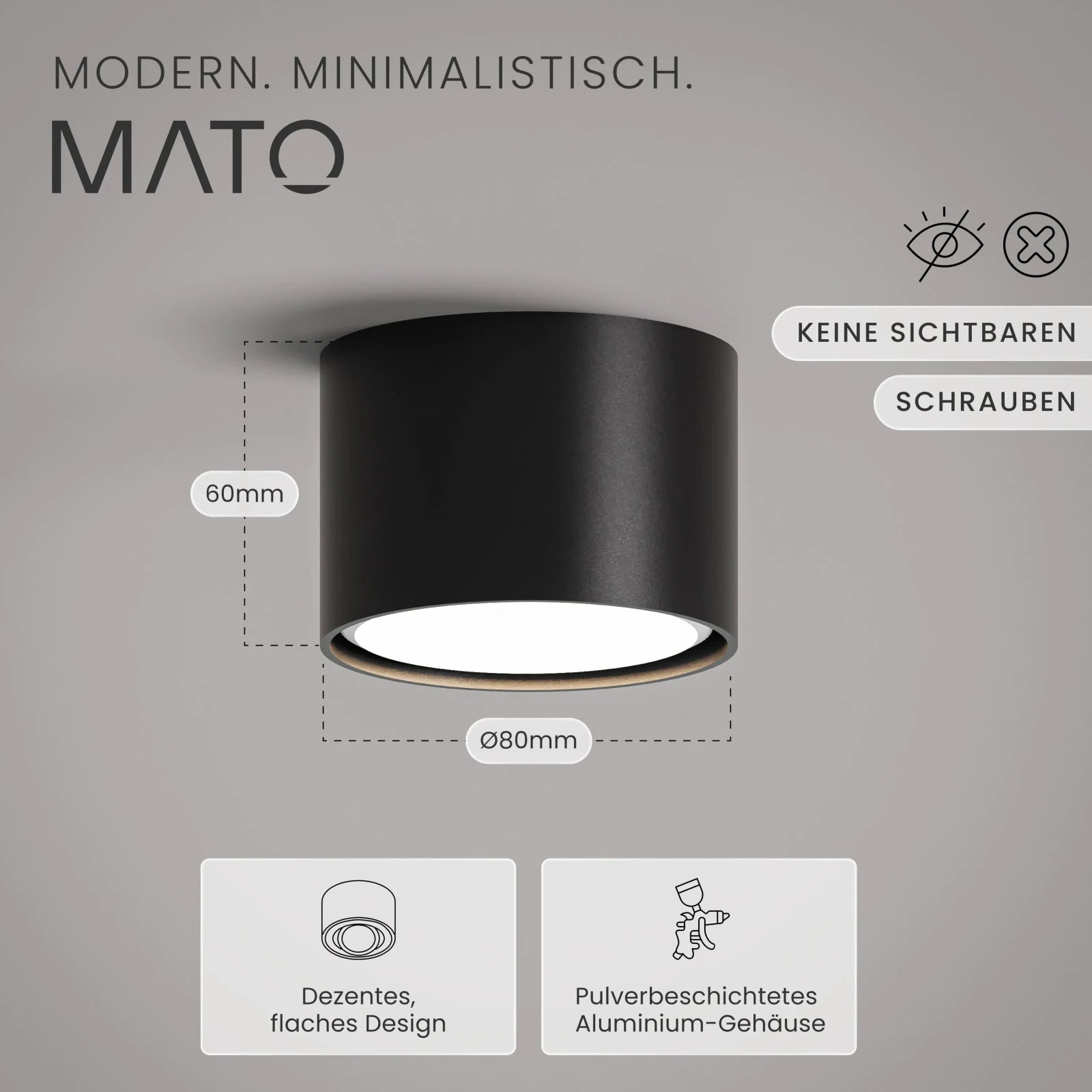 Aufbauspot EVA, GX53 - MATO