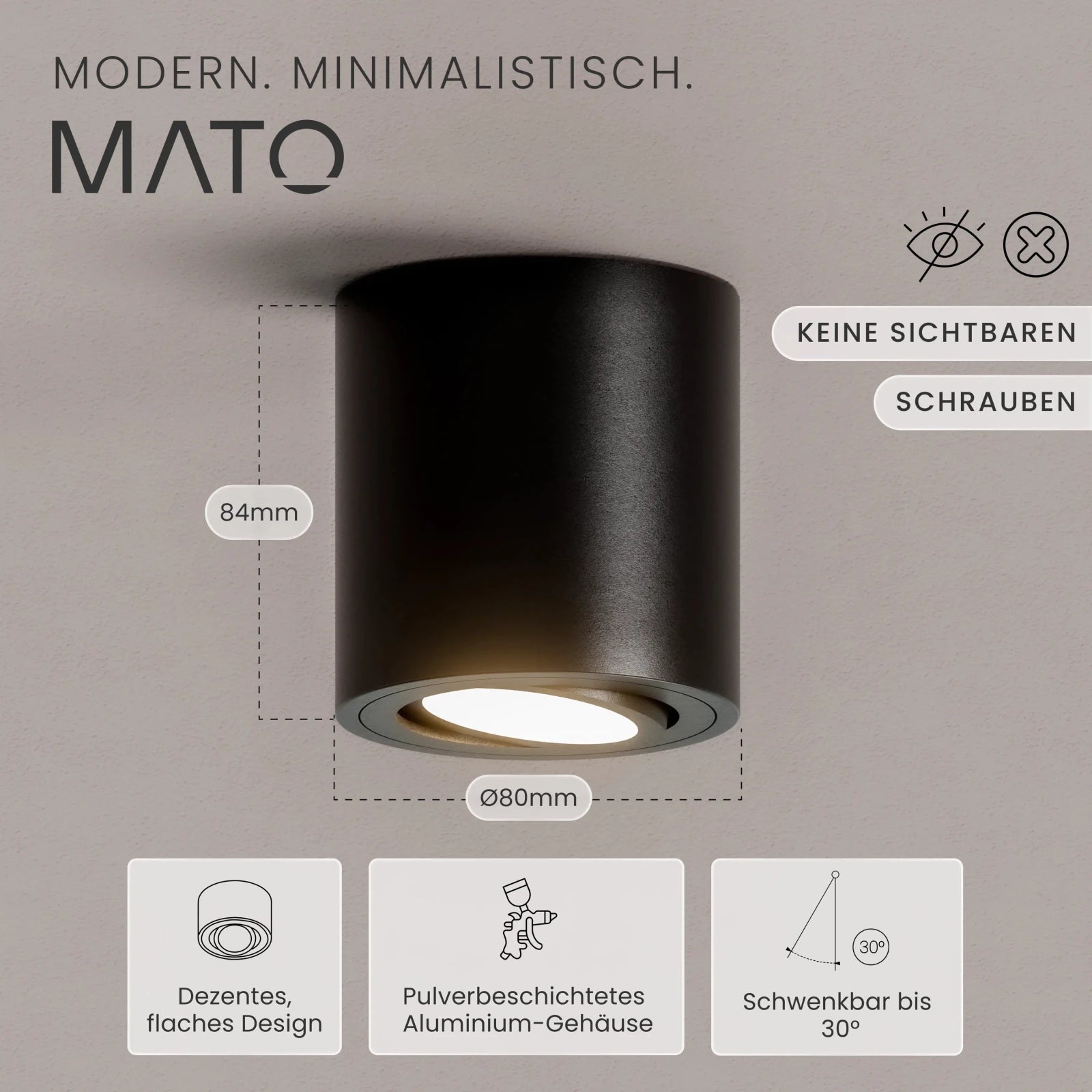 Aufbauspot VIA, GU10 - MATO
