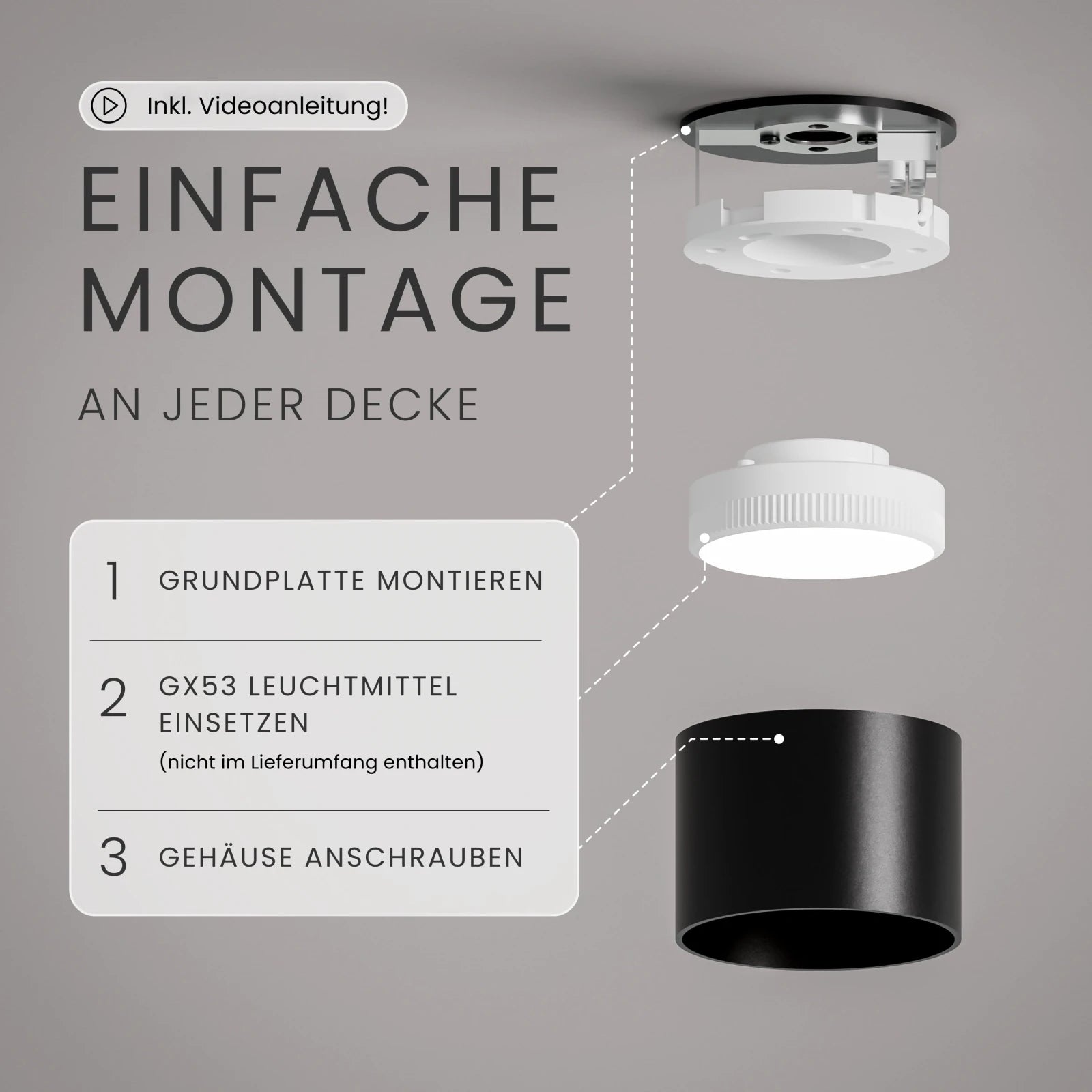 Aufbauspot EVA, GX53 - MATO