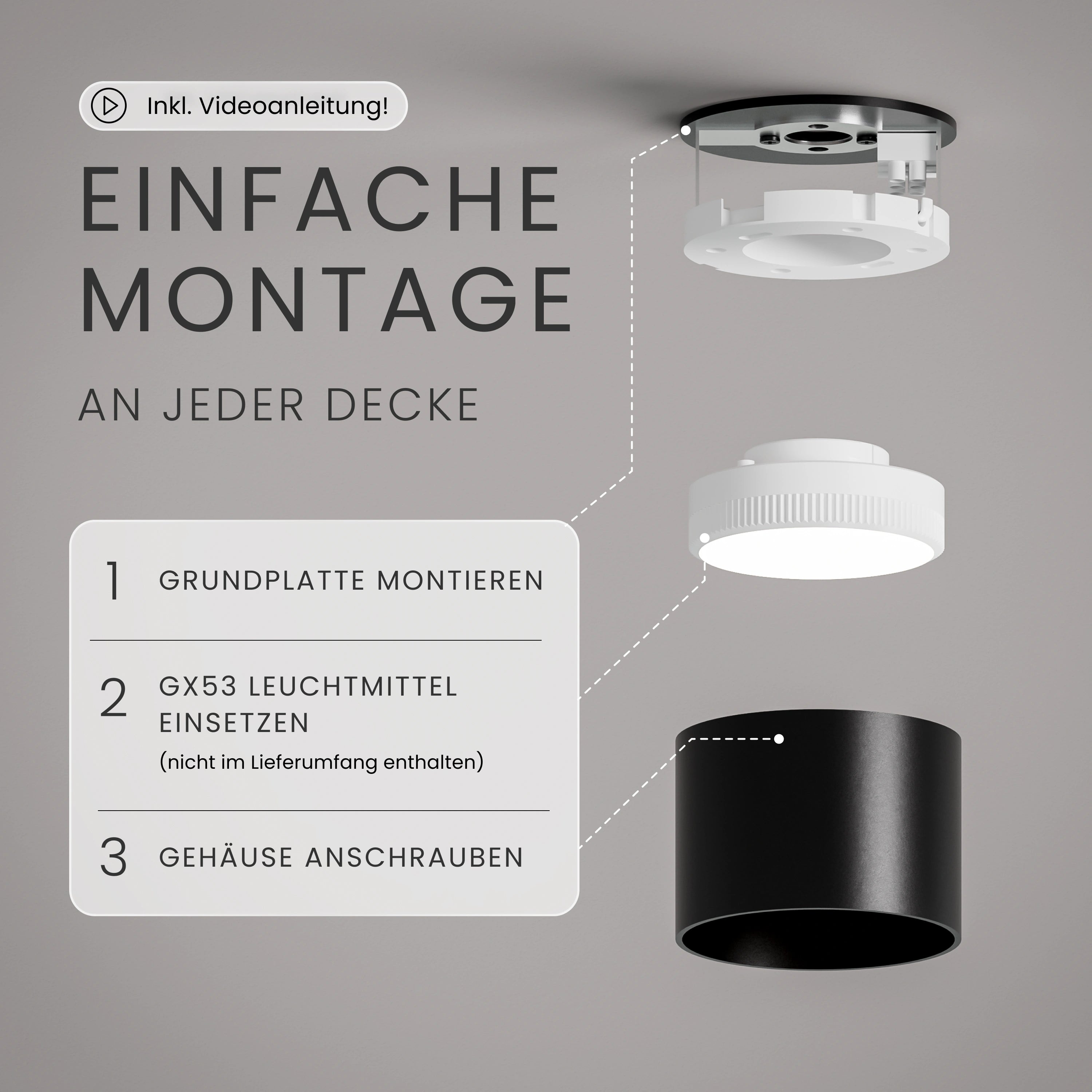 Aufbauspot EVA, GX53