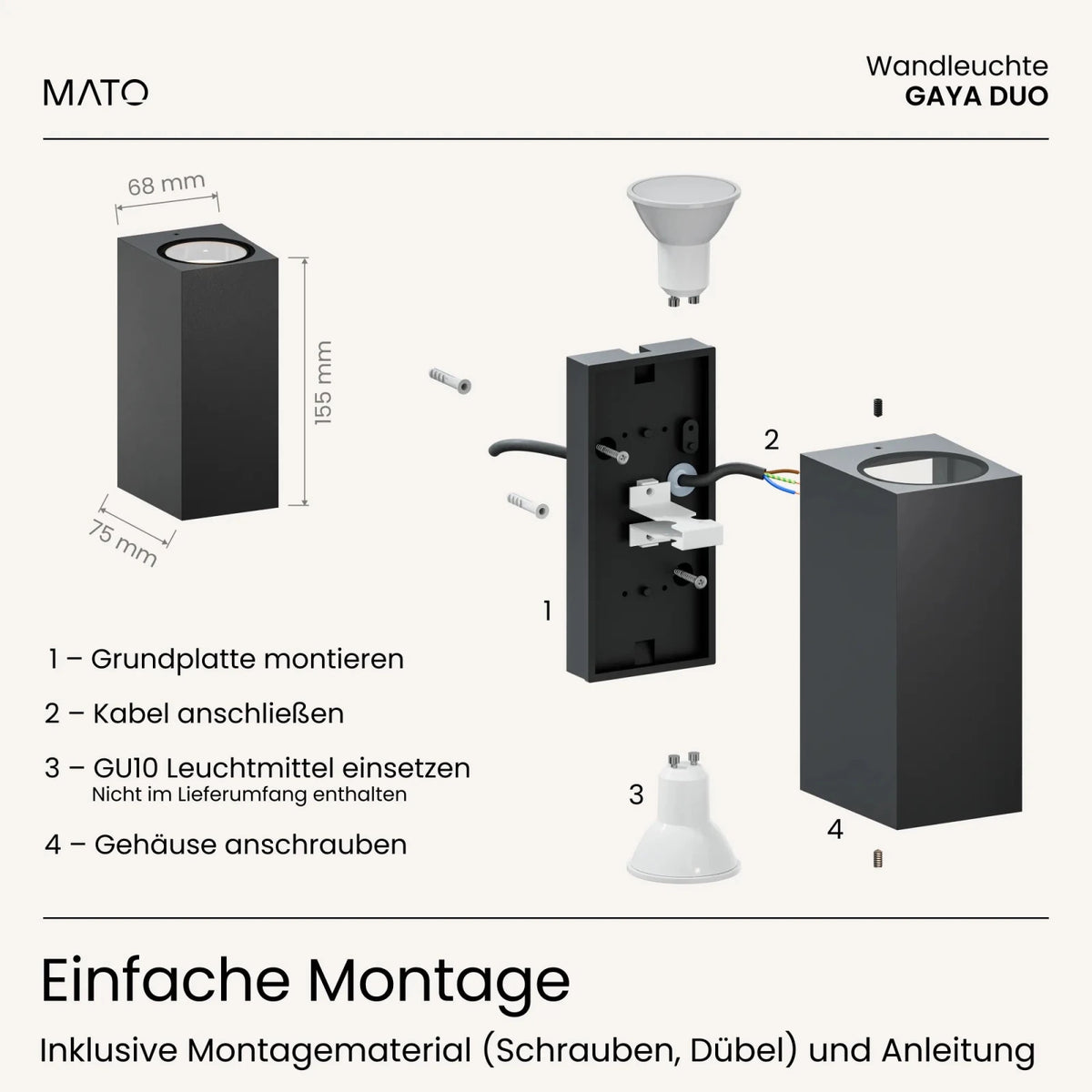 Wandleuchte GAYA DUO - MATO