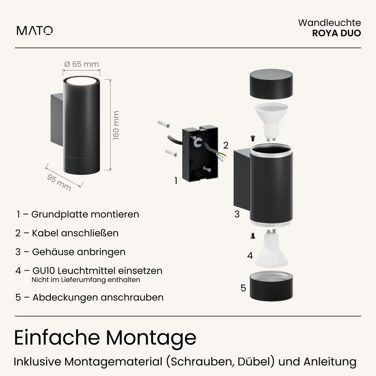 Wandleuchte ROYA DUO - MATO