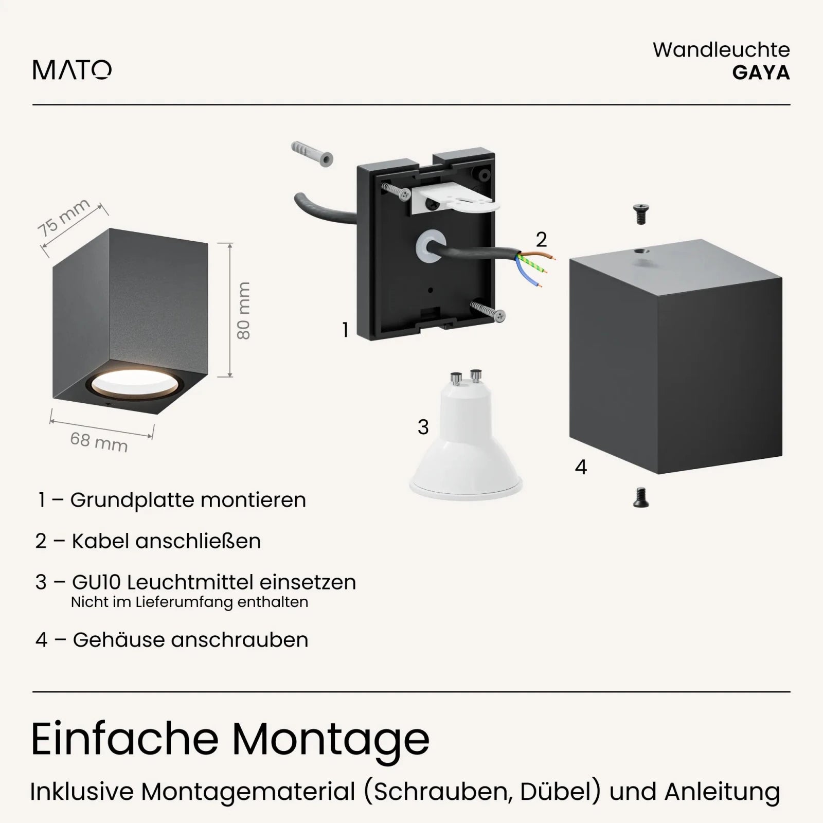 Wandleuchte GAYA - MATO