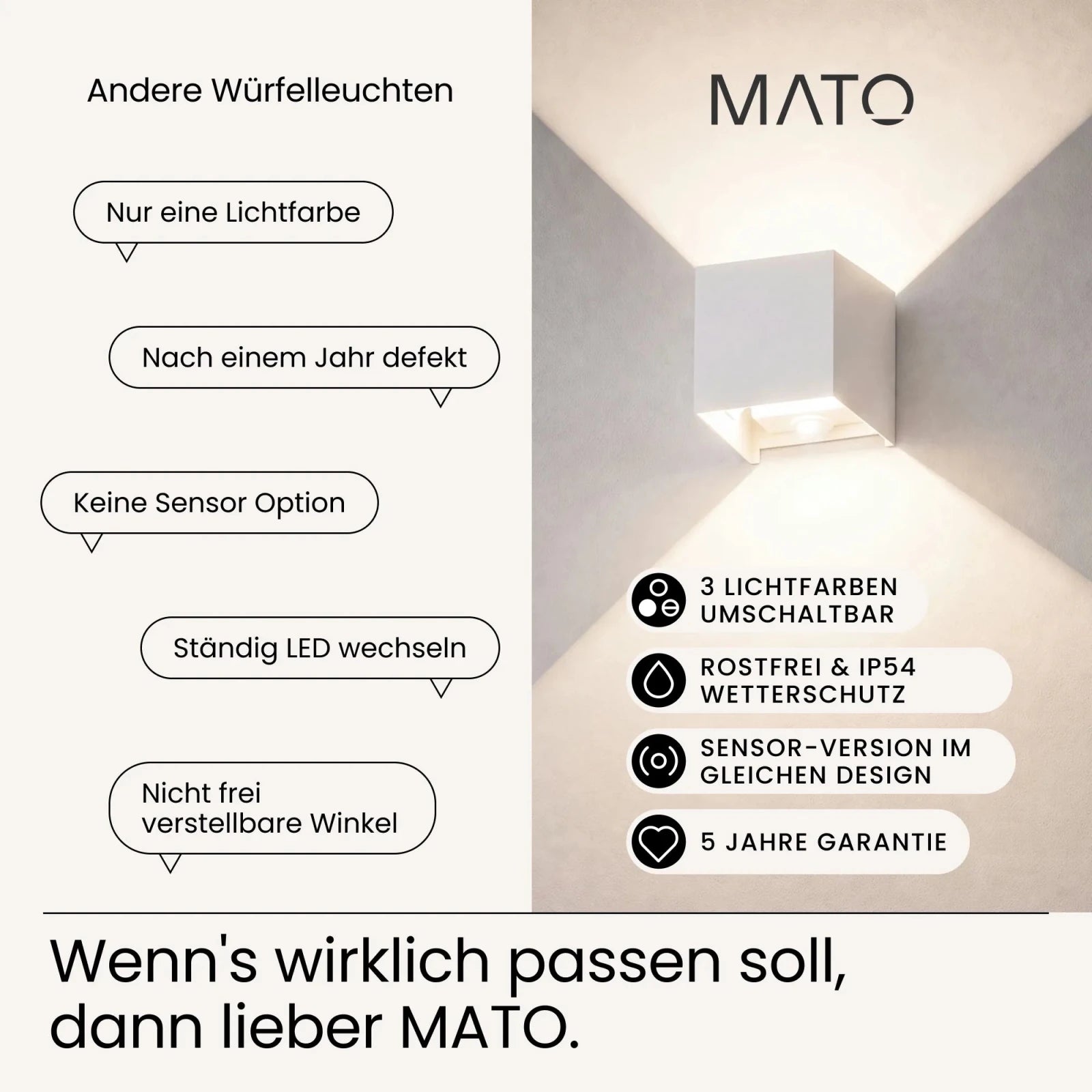 Wandleuchte LUMA-S - MATO