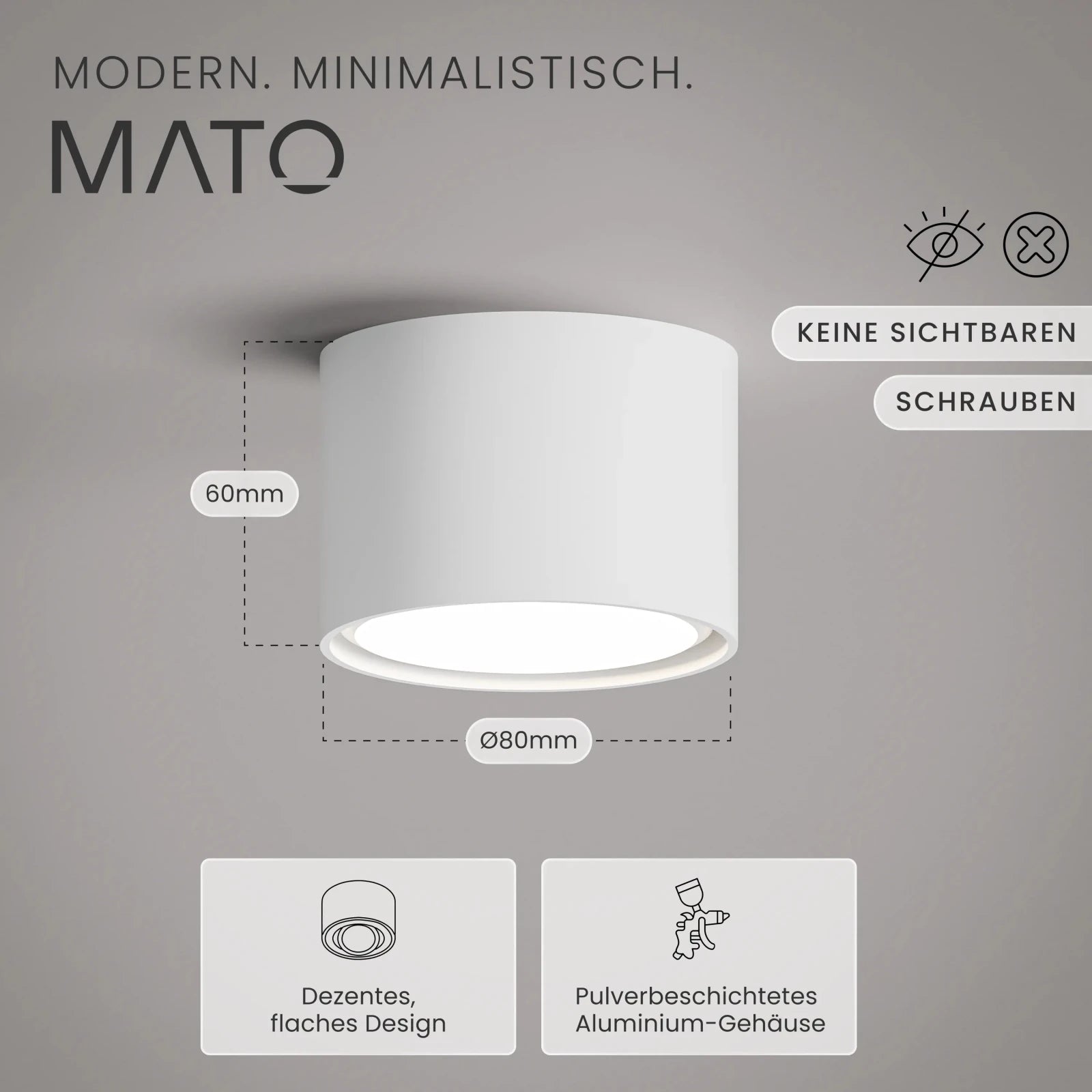 Aufbauspot EVA, GX53 - MATO