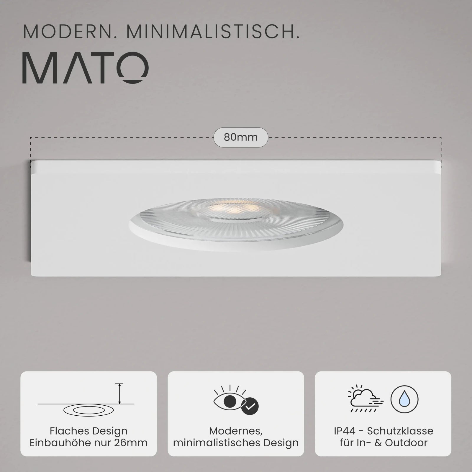 Einbaustrahler TEA, ohne Leuchtmittel - MATO