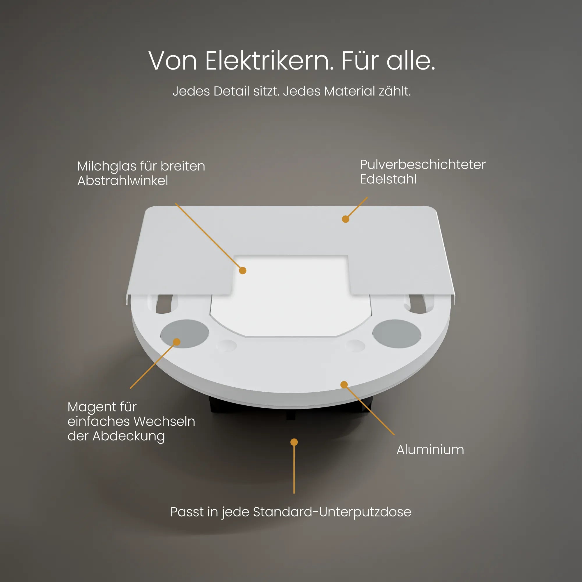 Treppenleuchte MODU, eckig