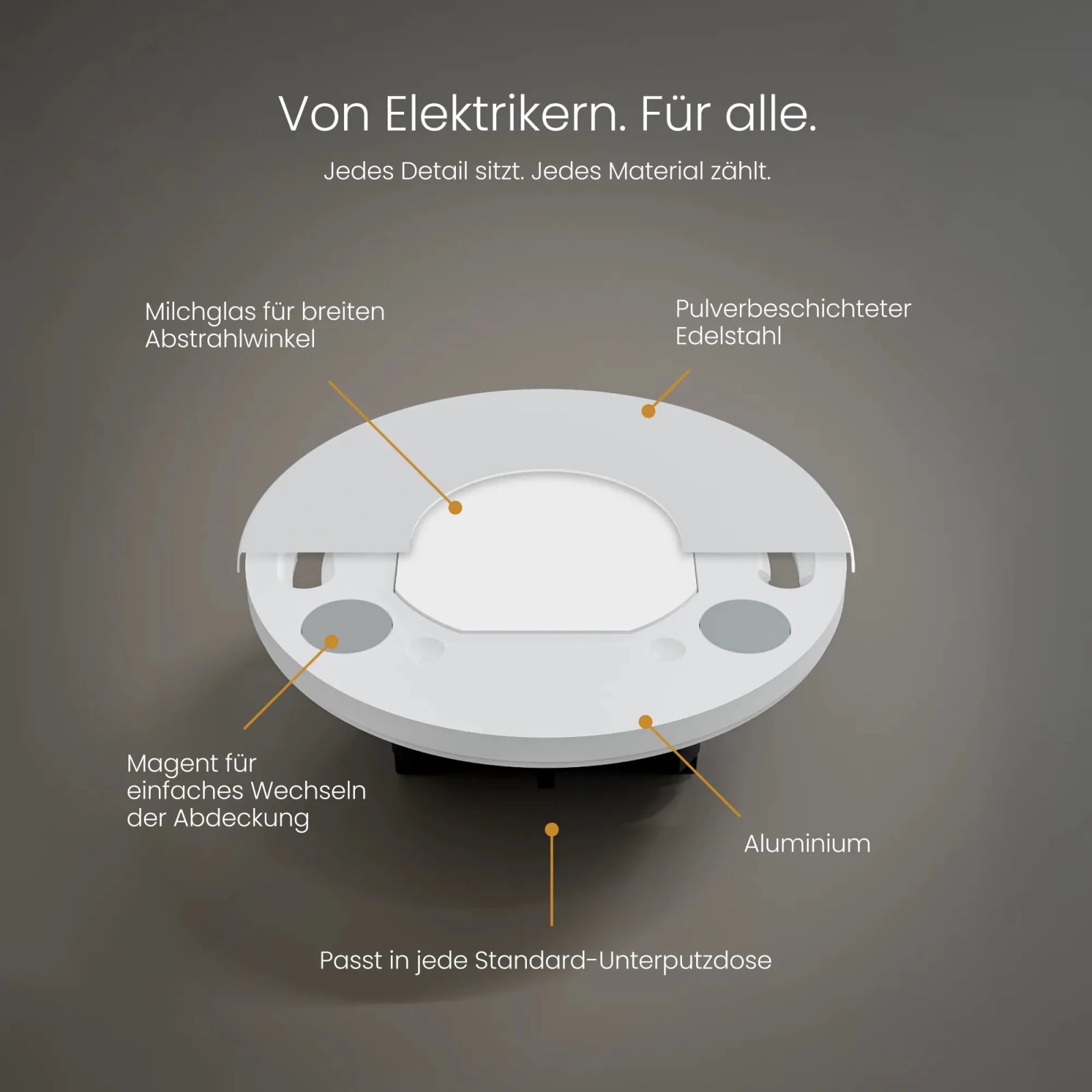 Treppenleuchte MODU, rund - MATO