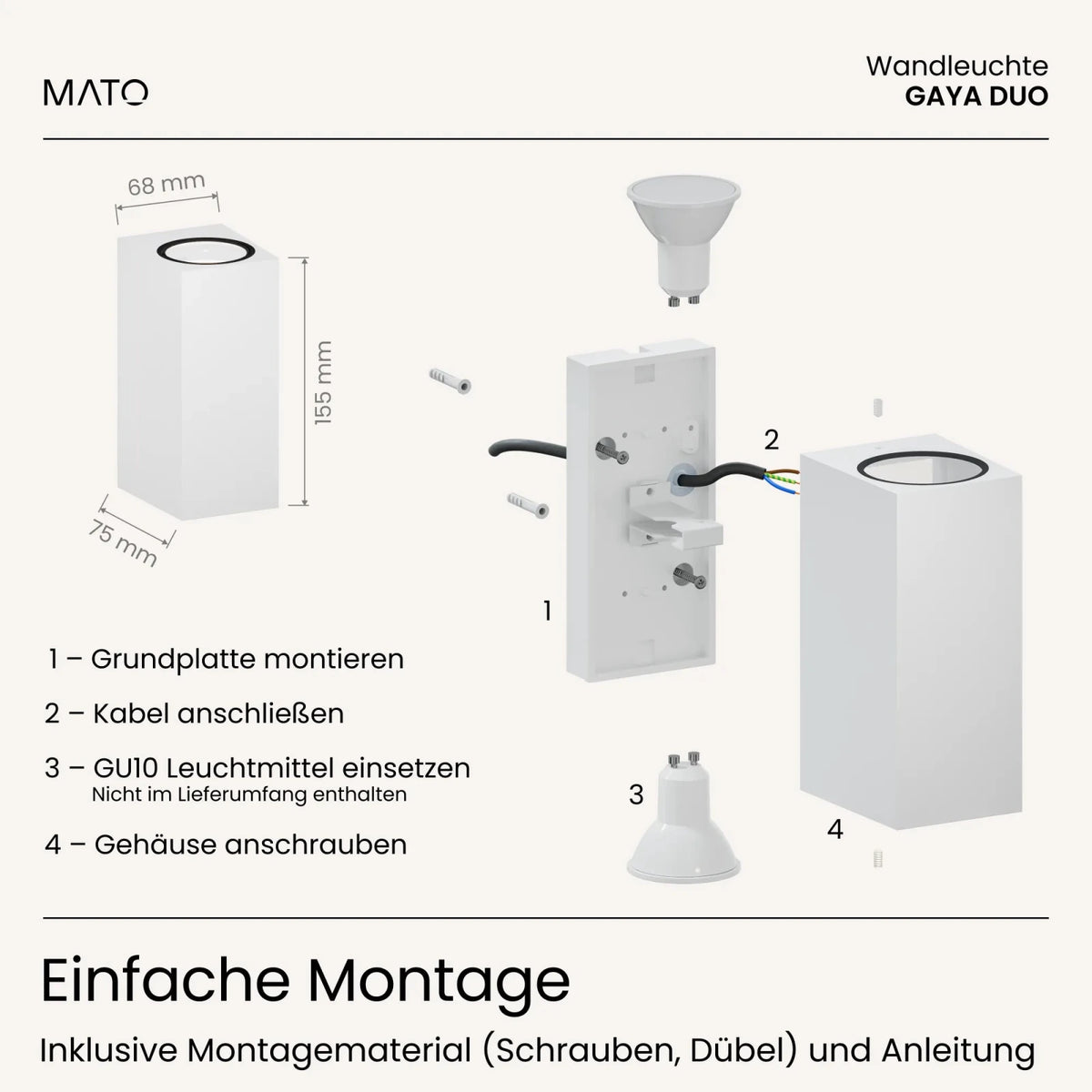 Wandleuchte GAYA DUO - MATO