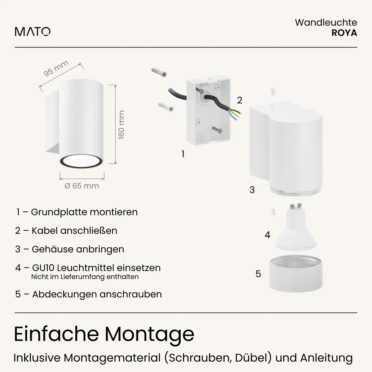 Wandleuchte ROYA - MATO