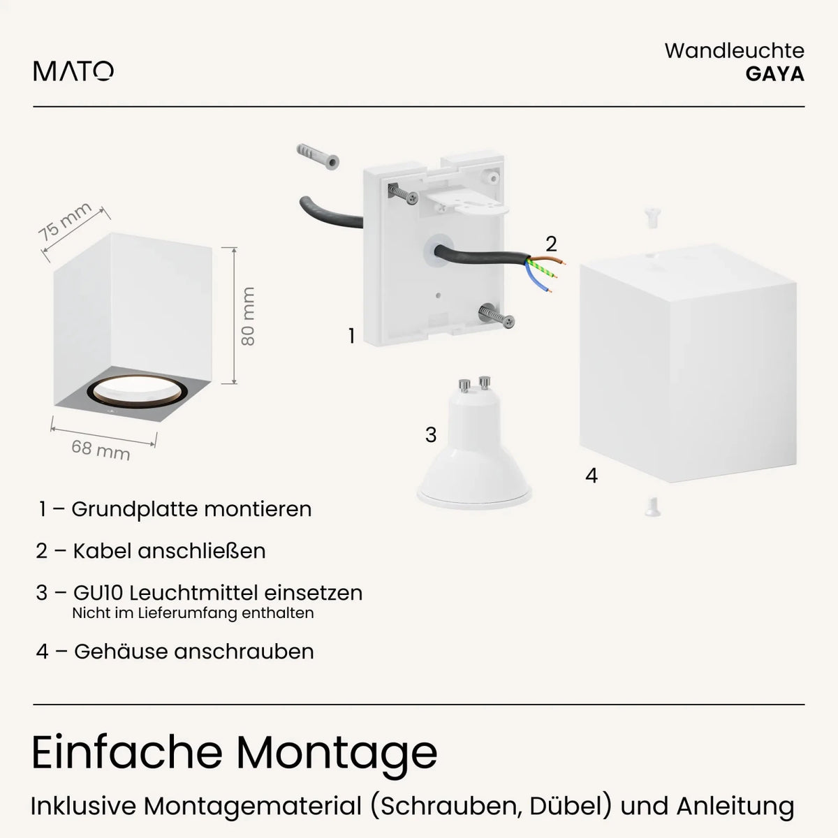 Wandleuchte GAYA - MATO
