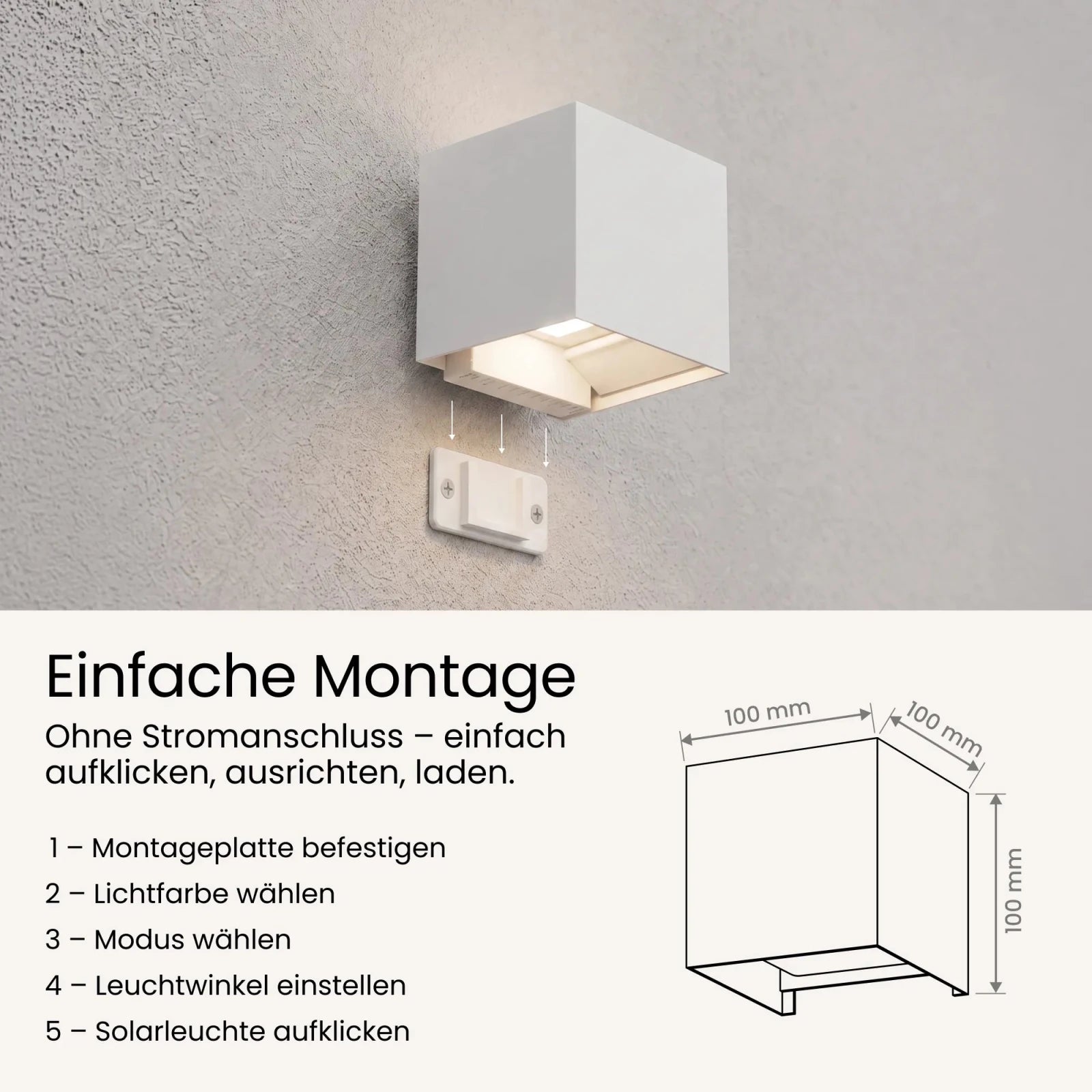 Solar Wandleuchte HELIO - MATO